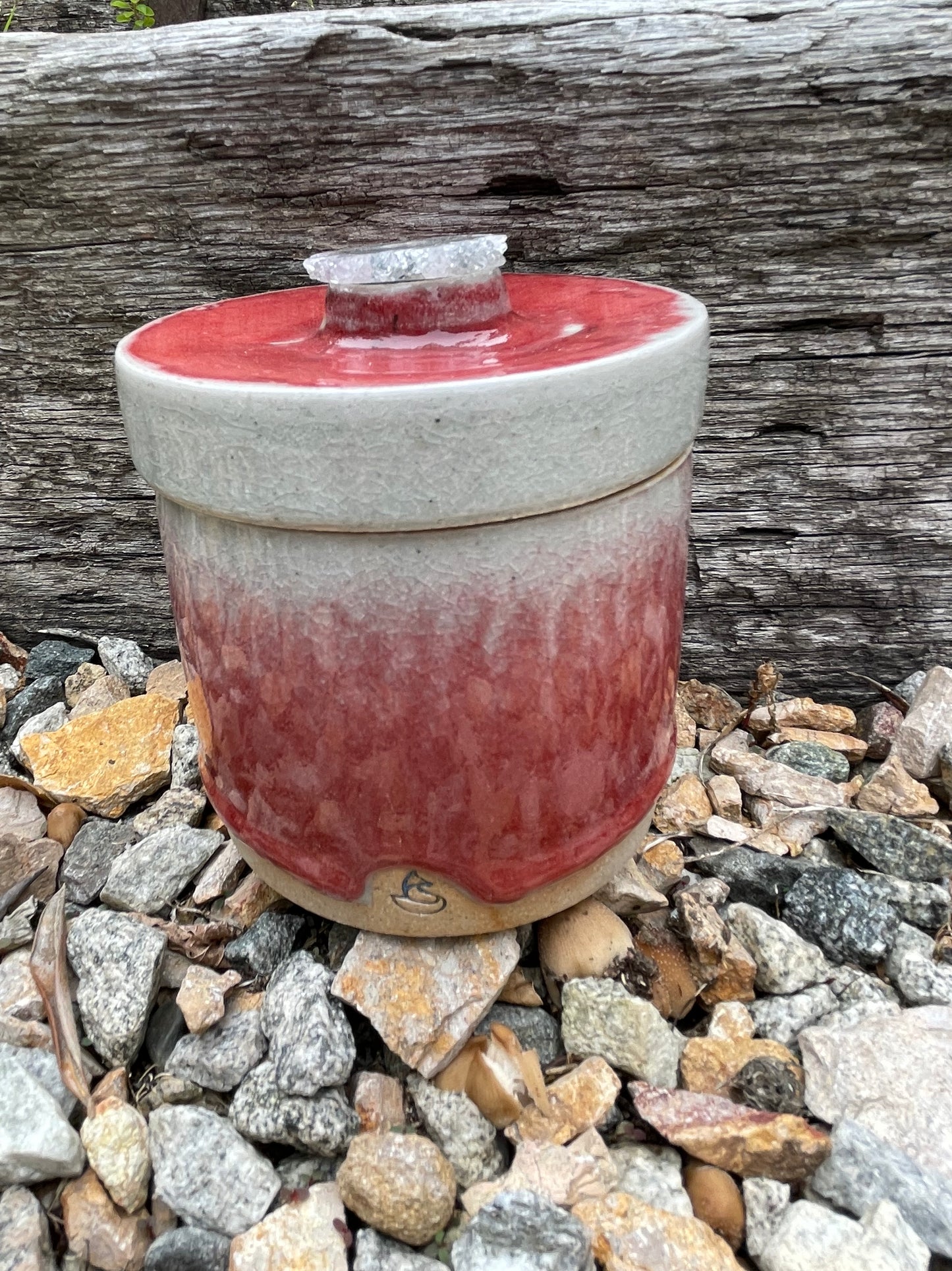 Red Ombré Jar