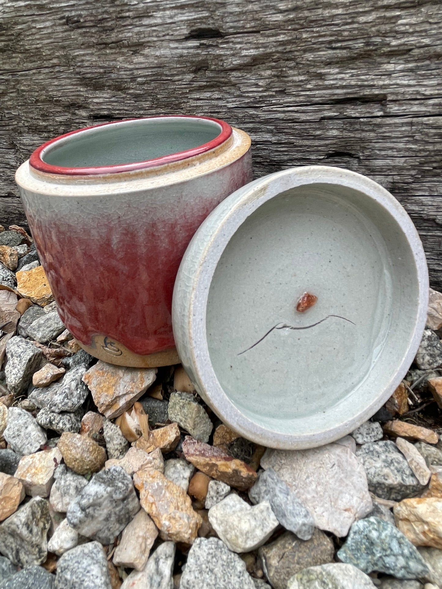 Red Ombré Jar