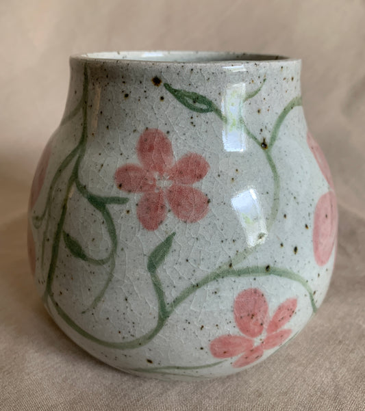 Illustrated Floral Vase