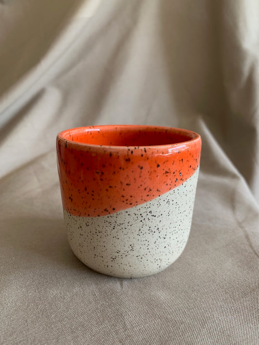 Small Orange Speckled Tumbler