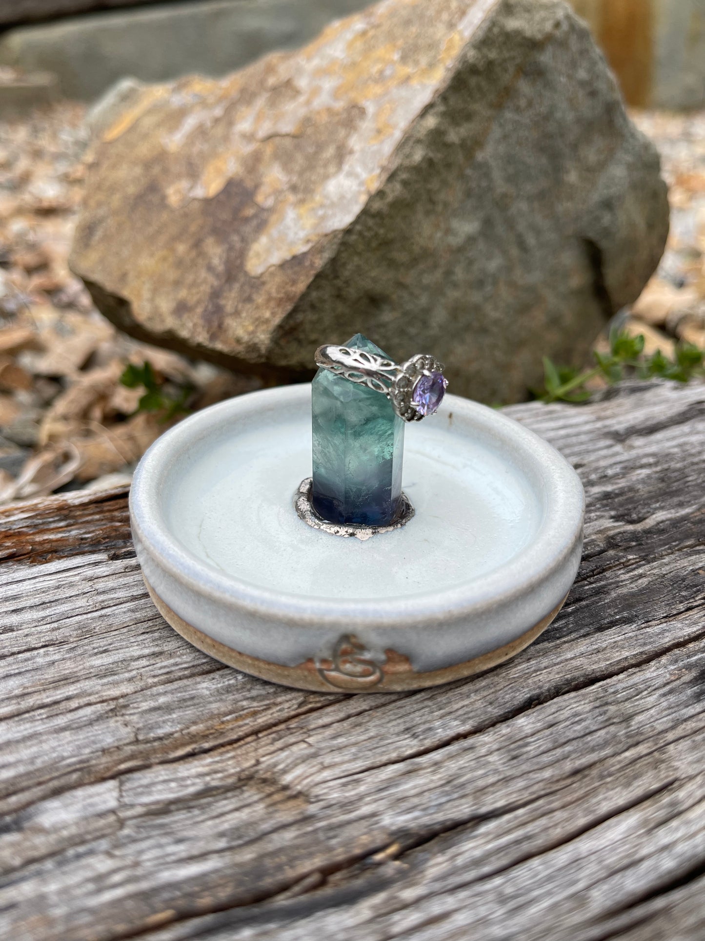 Rainbow Fluorite Ring Dish