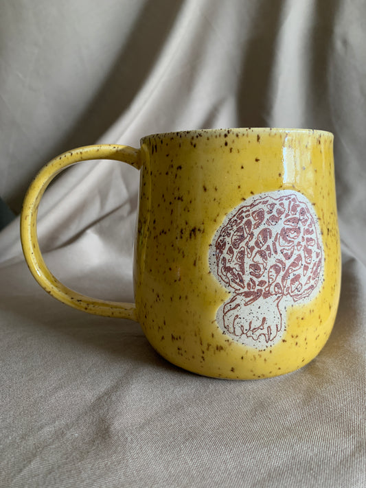 Large Morel Mushroom Mug